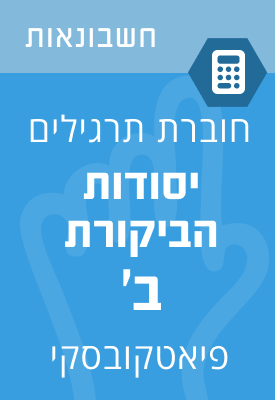 יסודות הביקורת ב' – חוברת  תרגילים